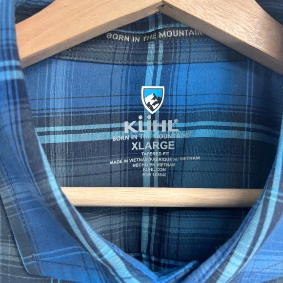 KUHL Styk Short sleeve plaid shirt collared mens XL gorpcore hiking outdoor - Picture 5 of 9